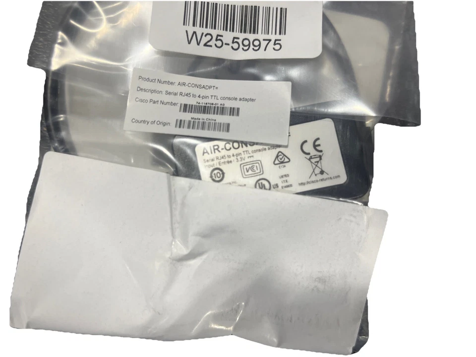 Cisco AIR-CONSADPT= Serial RJ45 to 4-PIN TTL Console Adapter 74-116708-01 - Image 3 of 3