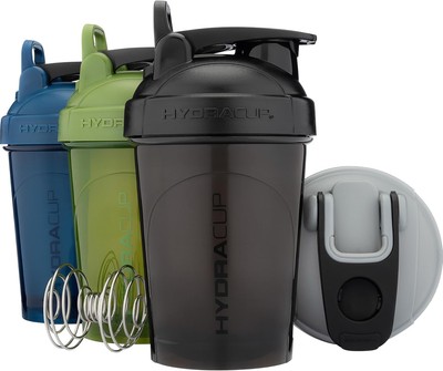 HydraCup [4 Pack] 20oz Shaker Bottle for Protein Mixes, Carry
