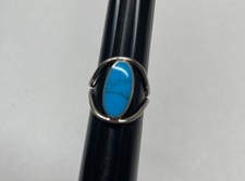 CR Taxco Silver Turquiose Ring Size 9