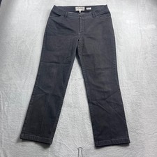 Lafayette 148 New York Thompson Slim Leg Jeans Charcoal Gray Women 34 Waist