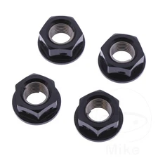 Rear Sprocket Nut Kit M10X1.25mm Racing Black 4 Pcs Fits Suzuki RG 125 1992-1994