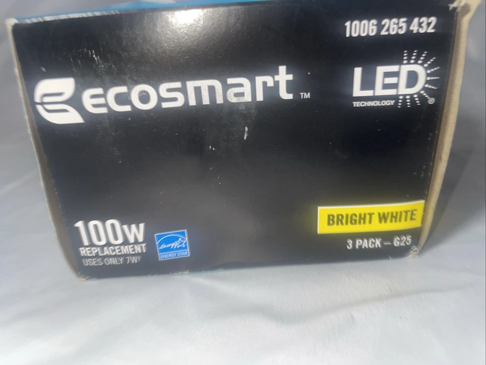 Eco-Smart 100-Watt LED Edison Candelabra Light Bulb, Bright White, 3-Pack - Image 3 of 3