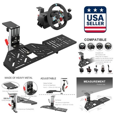 Adjustable Desk Mount for Sim Racing Wheel - Compatible with Major Brands