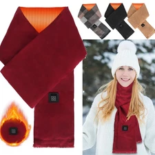 Neck Wrap Heating Pad Heated Scarf Electric Soft Warm Scarves w/ Power Bank