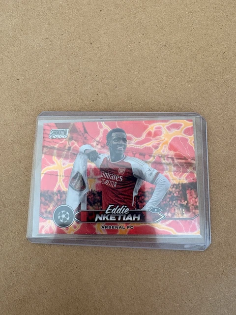 2024 Topps Stadium Club Chrome Eddie Nketiah /4 Red Refractor Arsenal SSP