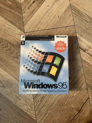 New Windows 95  Big Box Still Sealed Operating System, Polish Edition