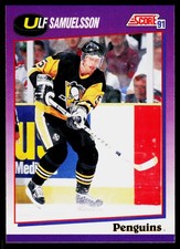 Ulf Samuelsson, 1991-92 Score American, #82, Pittsburgh Penguins,