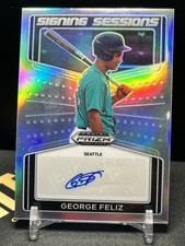 George Feliz 2022 Panini Prizm Draft Picks Signing Sessions Silver Auto #SS-GF  