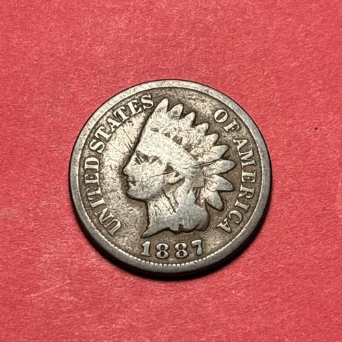 (1) Beautiful Antique 1887 Indian Head Cent/Penny CHOICE G-GOOD NICE FILLER