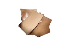 2 LB Vegetable Tan Cowhide Leather SCRAP Light 8-10 Ounce Large Pieces 12"