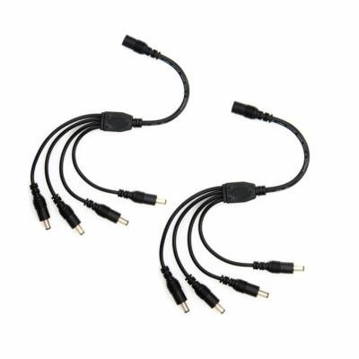 #ad 2 packs 1 to 4 Way DC Power Splitter Adapter Cable Cord 4 CCTV Security Camera $3.89