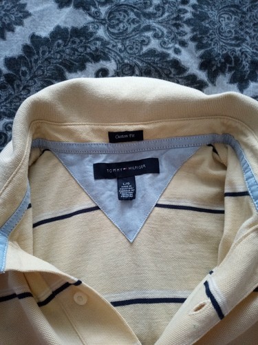 Tommy Hilfiger yellow with black/white stripe; L/G, ideal for work/casual - Picture 4 of 8