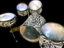 drum set used Ddrums wild zebra