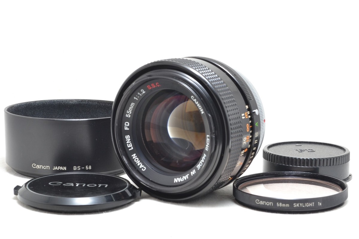 Near Mint] Canon FD 55mm f/1.2 S.S.C. Prime Lens w/BS-58