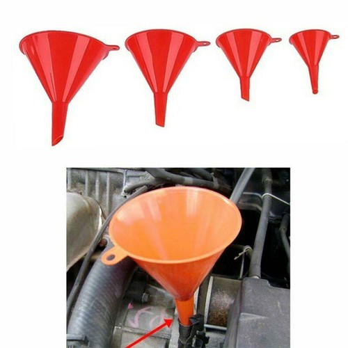 4Pcs Red Medium Liquid Plastic Funnel kitchen Funnel Set Variety Large Small AU - Picture 8 of 10