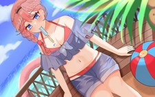 Anime Niñas Pelirroja Ojos Azules Paleta Playa Pelota Alfombra Juego Alfombra Escritorio