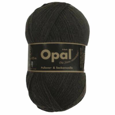 Opal Sock Yarn Uni Solid superwash 4-ply 100g/465yd, #5191 very dk heather gray