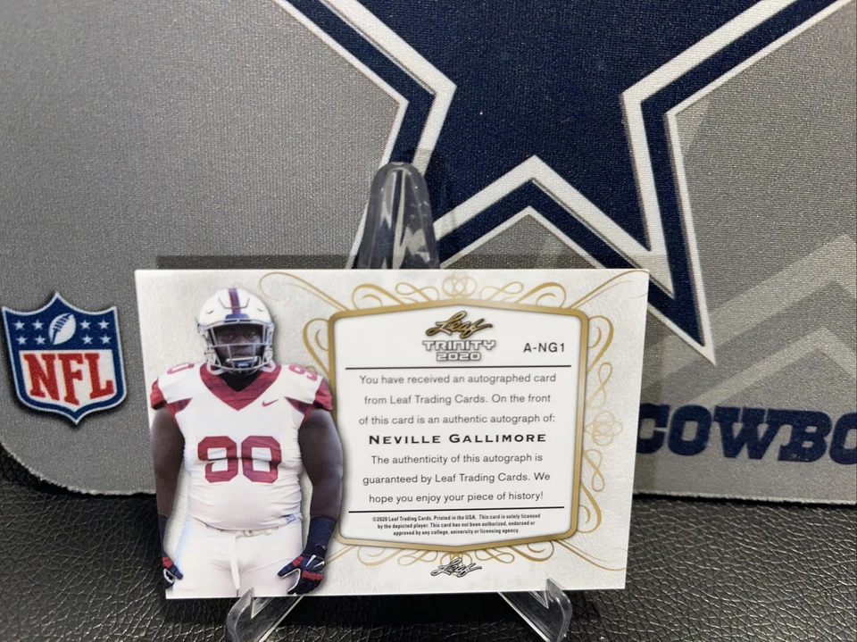 2020 Leaf Neville Gallimore Rookie Auto Trinity #10/20 Dallas🏈📈 - Image 3 of 3