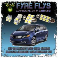 White LED interior lights package kit for 2011-15 Odyssey 15 pcs 5050 series SMD