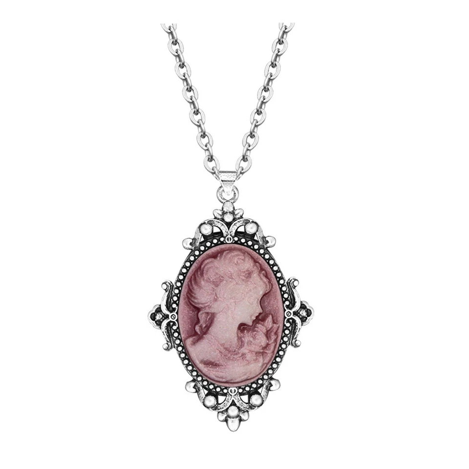 Venta al por mayor Lote 10 piezas Mixto Dama Reina Camafeo Collar Flor Colgante Joyería Foto 4 de 4