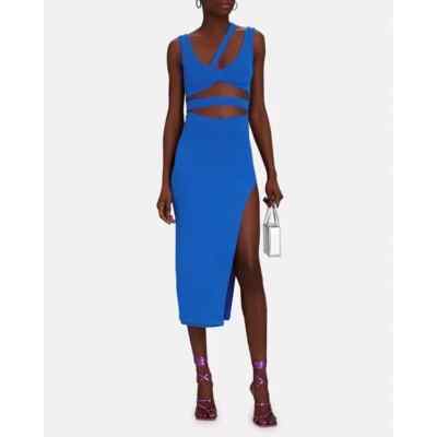 Lama Jouni Cut-Out Jersey Midi Dress in Electric Blue Size XS Retail $321 |  eBay