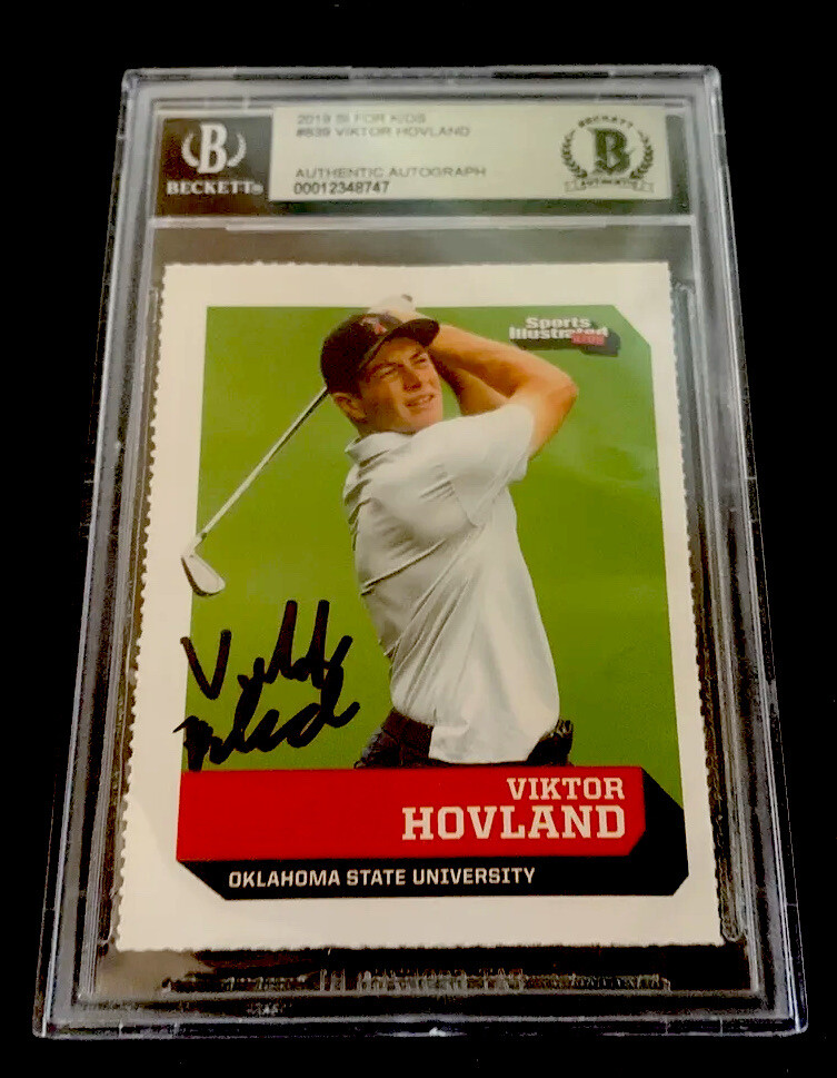 Viktor Hovland Autographed Signed Norway ROOKIE 2019 SI for Kids Golf BAS AUTO RARE 