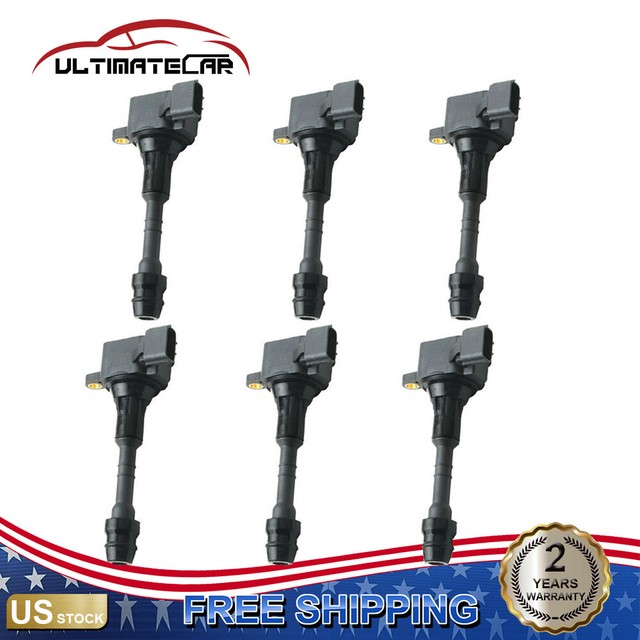 Set of 6 Ignition Coils For Infiniti I35 QX4 Nissan Altima Maxima Quest