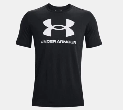 Under armour Ua Style Sport Logo Noir T-Shirt Taille Homme Grand, - Photo 1/4
