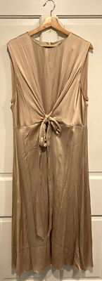 H & M - special occasion women's XL Maxi beige satin sleeveless dress new &  tag | eBay