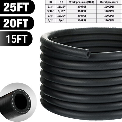 Fuel Line Hose Gas Lines Rubber NBR Push on Hose 3/16'' 1/4'' 5/16'' 3/8'' 1/2'' 5/8''