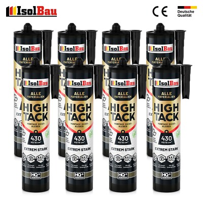 Montagekleber High Tack Baukleber  8x 530g Hybrid Polymer Dichstoff 430kg/10cm²