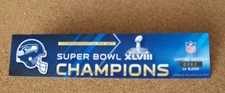 SB Super Bowl 48 XLVIII Champions title plate pin Seahawks Seattle NFL Champs