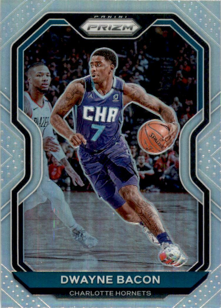 2020-21 Panini Prizm #39 Dwayne Bacon SILVER Prizm Hornets - Nice Card! 