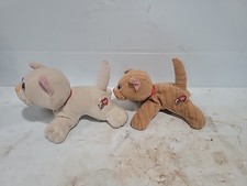 Vintage Tonka Pound Purries Kittens White /Gray Stripes Kitten 8" Stuffed Plush