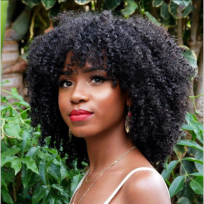 Fashion Afro Kinky Curly Short Black Full Wigs for Black Women Daily Date Party 