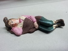 1 pastore benino dorme TERRACOTTA 8 cm pastori presepe nativity shepherds crib p