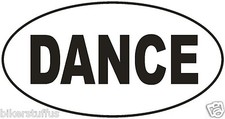 DANCE OVAL BUMPER STICKER WINDOW STICKER