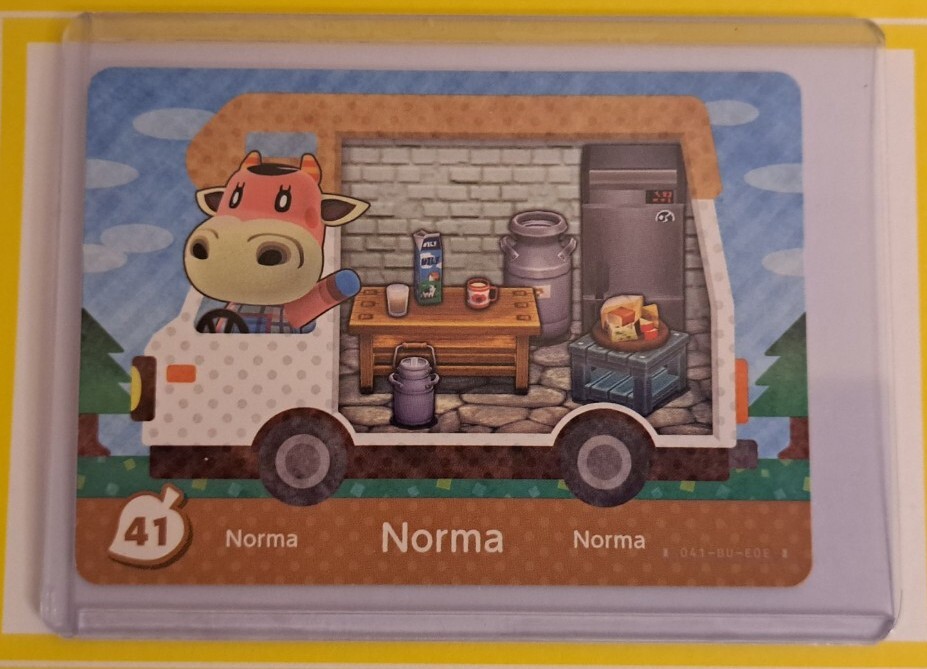 Norma - 41 - RV Welcome Series - Tarjeta Amiibo Auténtica Animal Crossing