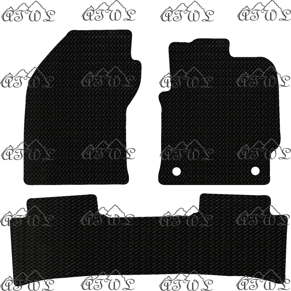 Black Rubber Floor Mats For Toyota Corolla Hybrid (2019+) Taxi Version – Tailored UK Made