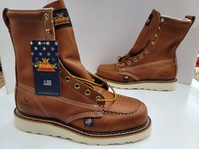 THOROGOOD 8" Soft Toe EH  Slip Resistant Boots 814-4201 MADE IN USA Tobacco