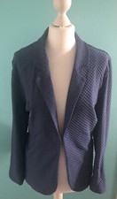Ladies Step Collared Blue Textured Blazer Ex Betty Jackson Black Bnwot Size 10