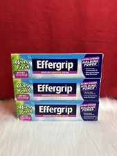 (3) Effergrip Minty Fresh Denture Extra Strong Adhesive Cream 1.5oz Discontinued