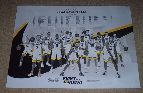 Listing For 2 2021 2022 IOWA HAWKEYES Basketball Poster Official EBay