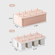 SVP Sets of 8 popsicle molds BPA Free, Ice Pop Mold ,Handmade Kid Ice Cream Mold