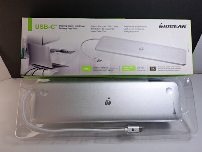 IOGEAR GUD3C02 USB-C Ultra-Slim Dual Display Docking Station Power Delivery