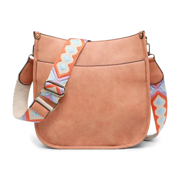 JEN CO. Chloe Vegan Leather Crossbody Bag Melon