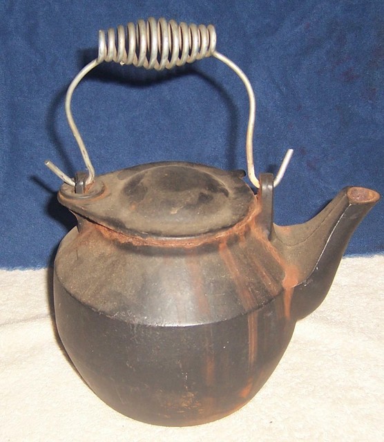 John Wright Vintage Cast Iron Tea Kettle eBay