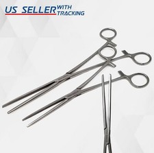 2Pcs Set 8"  10" Straight Hemostat Forceps Locking Clamp Fishing Plier German G