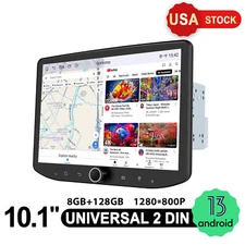 JOYING Double Din 10.1” Touchscreen GPS Navigation Android 13 Car Stereo 8+128GB