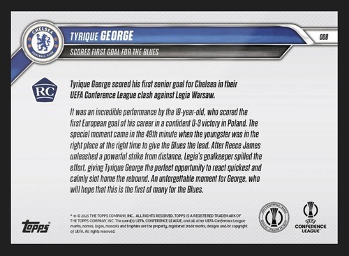 2024/2025 TOPPS NOW ⭐ EUROPA CONFERENCE LEAGUE ⭐ SERIE / LISTA (PREVENDITA) - Picture 17 of 33